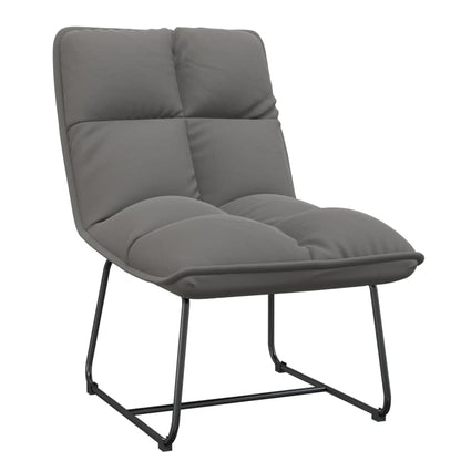 Poltrona con Struttura in Metallo Grigio Chiaro in Velluto | homemem39