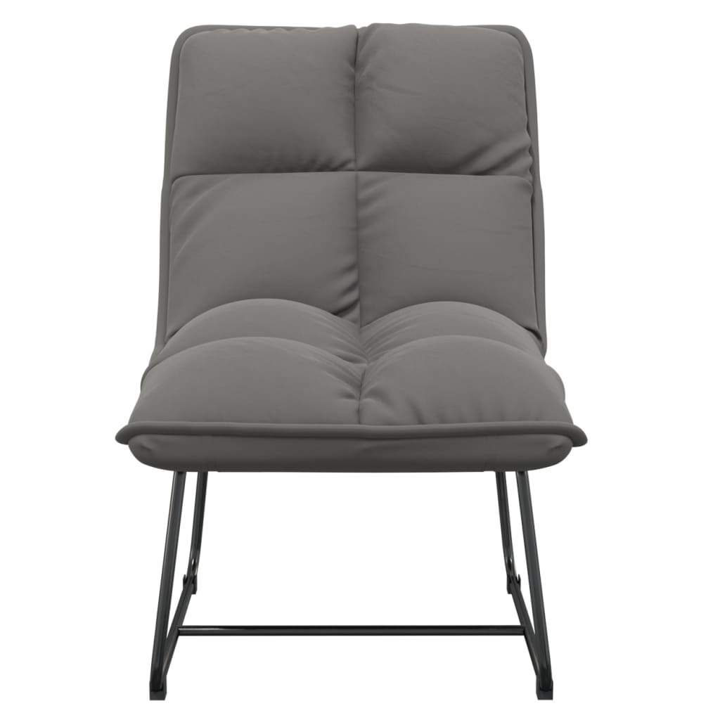 Poltrona con Struttura in Metallo Grigio Chiaro in Velluto | homemem39