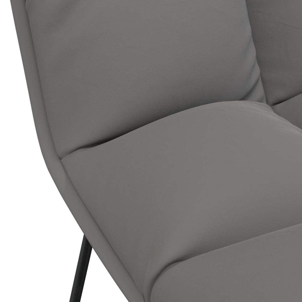 Poltrona con Struttura in Metallo Grigio Chiaro in Velluto | homemem39