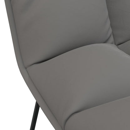 Poltrona con Struttura in Metallo Grigio Chiaro in Velluto | homemem39
