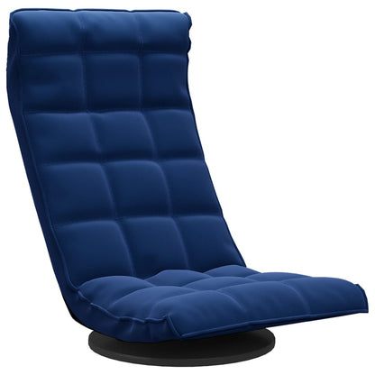 Sedia da Pavimento Girevole Blu in Velluto | homemem39