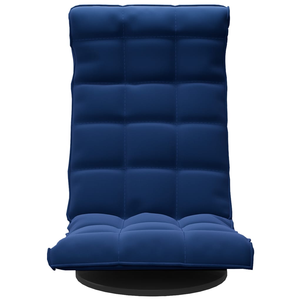 Sedia da Pavimento Girevole Blu in Velluto | homemem39