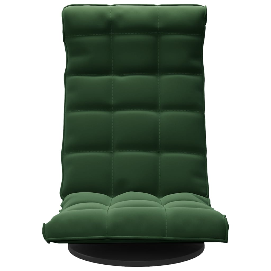 Sedia da Pavimento Girevole Verde Scuro in Velluto | homemem39