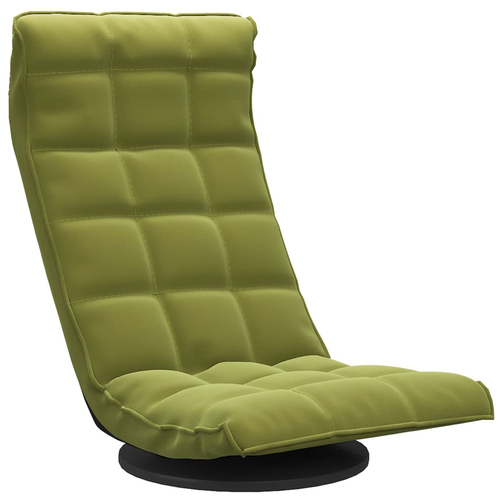 Sedia da Pavimento Girevole Verde Chiaro in Velluto | homemem39