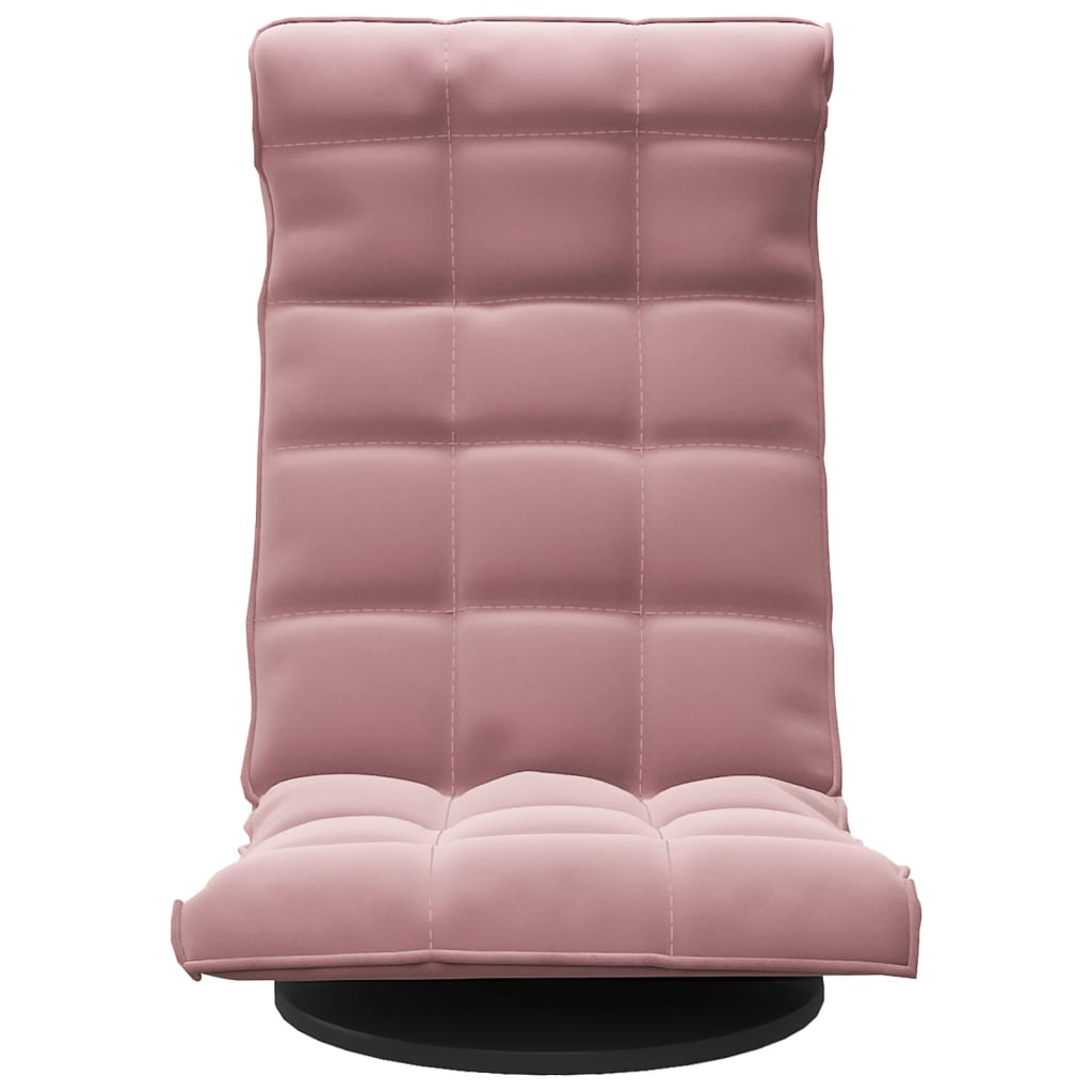 Sedia da Pavimento Girevole Rosa in Velluto | homemem39