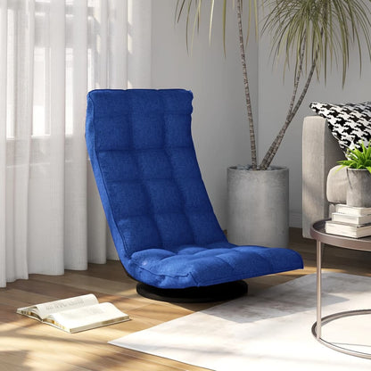 Sedia da Pavimento Girevole Blu in Tessuto | homemem39