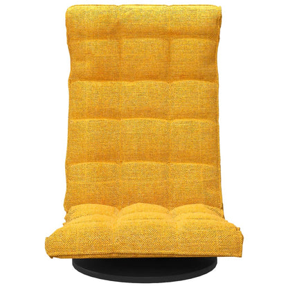 Sedia da Pavimento Girevole Giallo Senape in Tessuto | homemem39