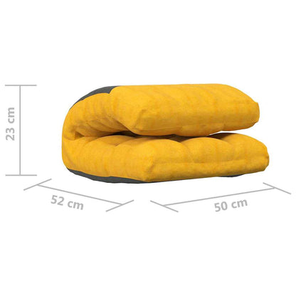 Sedia a Sdraio da Terra Pieghevole Giallo Senape in Tessuto