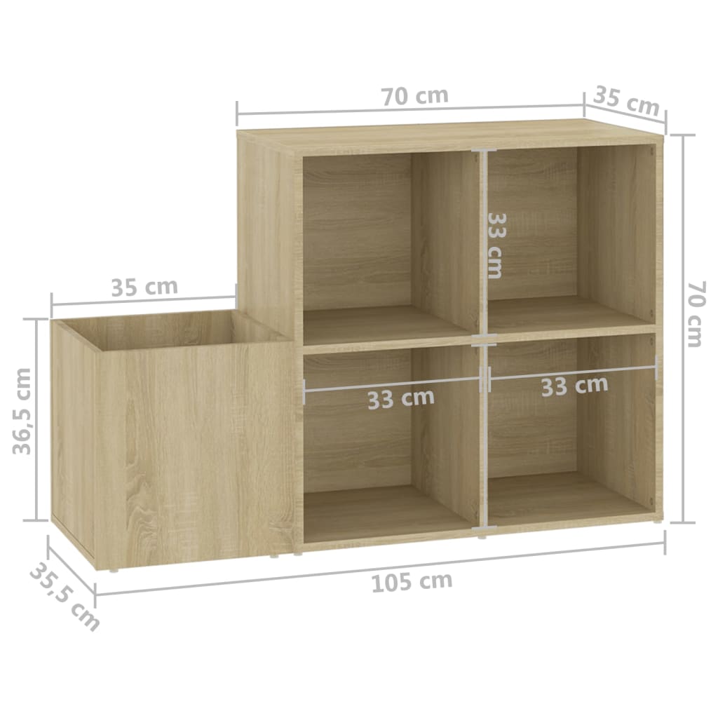 Scarpiera Ingresso Rovere Sonoma 105x35,5x70 Legno Multistrato - homemem39