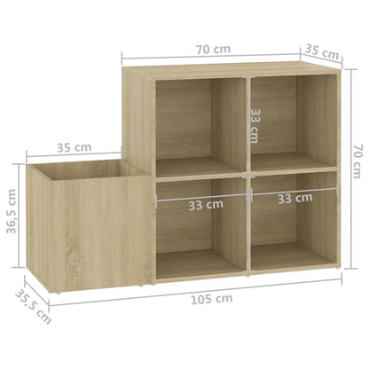 Scarpiera Ingresso Rovere Sonoma 105x35,5x70 Legno Multistrato - homemem39