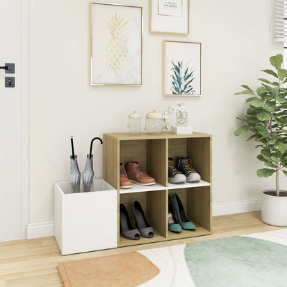 Scarpiera Ingresso Bianco Rovere Sonoma 105x35,5x70 Multistrato
