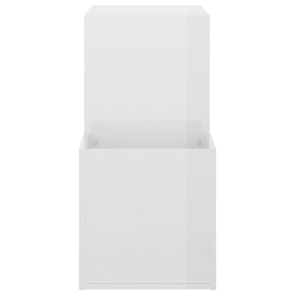 Scarpiera Ingresso Bianco Lucido 105x35,5x70 Legno Multistrato