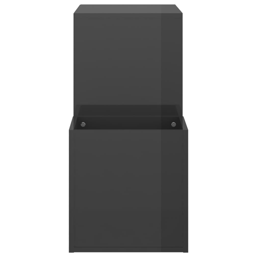 Scarpiera Ingresso Grigio Lucido 105x35,5x70 Legno Multistrato - homemem39