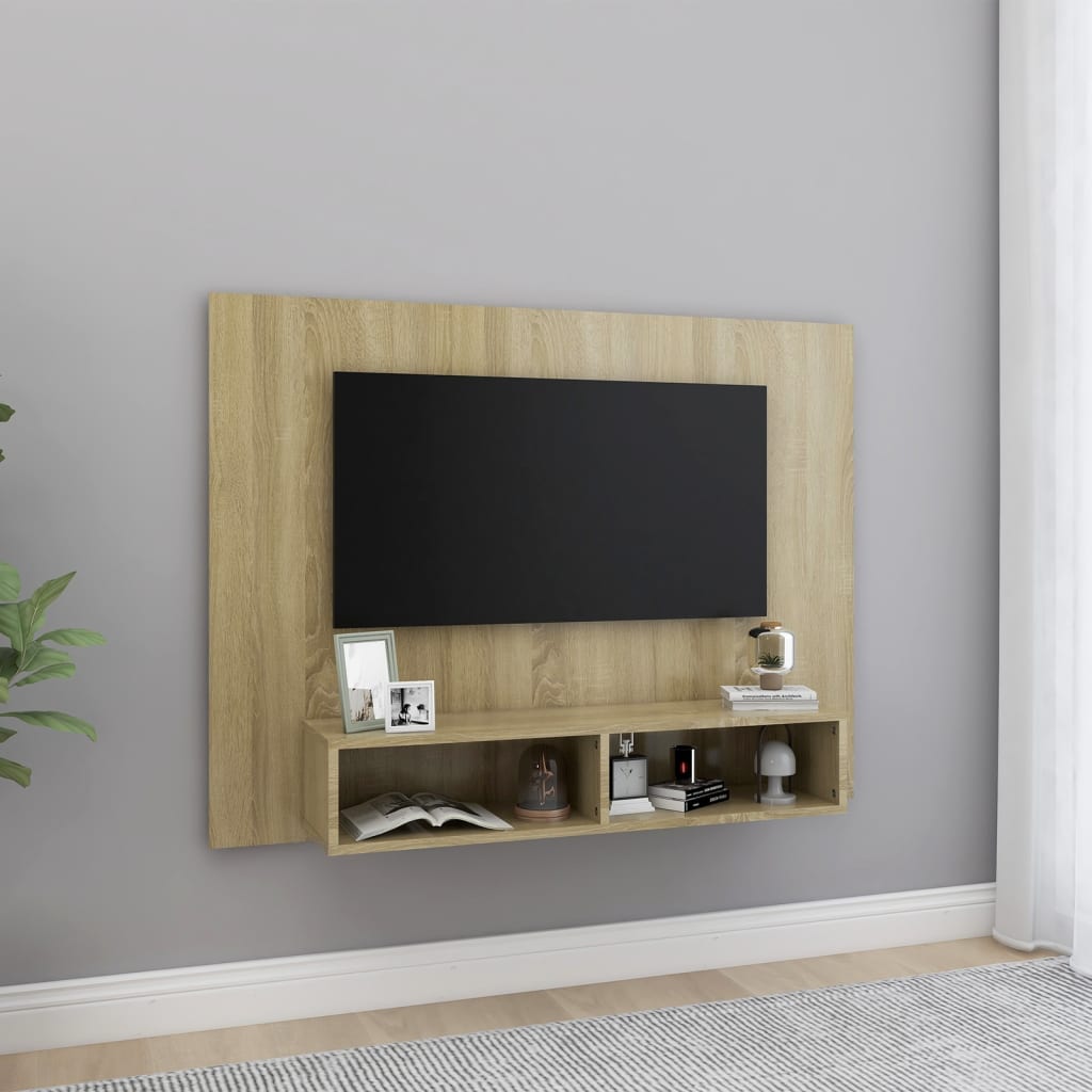 Mobile TV a Muro Rovere Sonoma 120x23,5x90 cm Legno Multistrato - homemem39