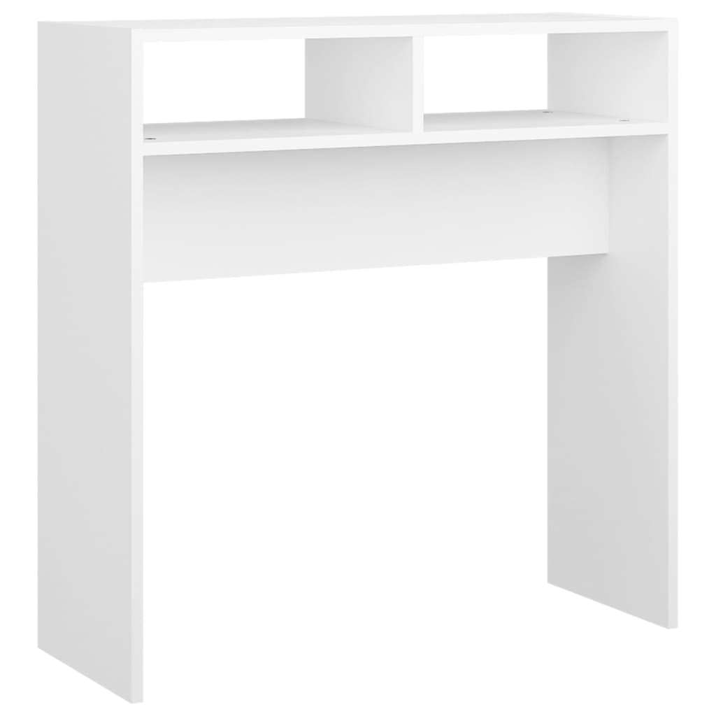Tavolino Consolle Bianco 78x30x80 cm in Legno Multistrato - homemem39