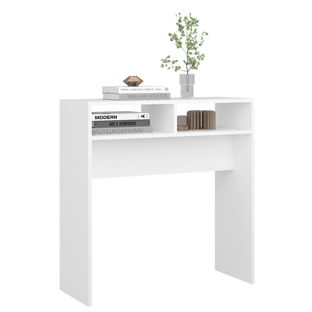 Tavolino Consolle Bianco 78x30x80 cm in Legno Multistrato | homemem39