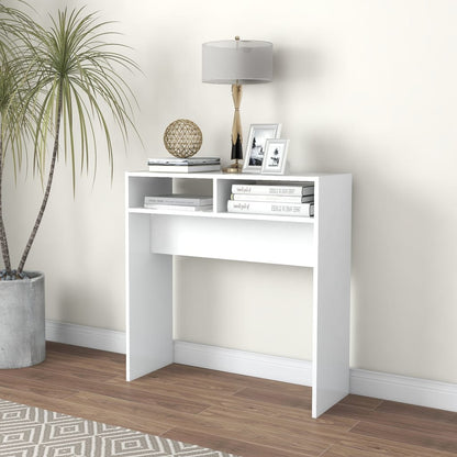 Tavolino Consolle Bianco 78x30x80 cm in Legno Multistrato - homemem39
