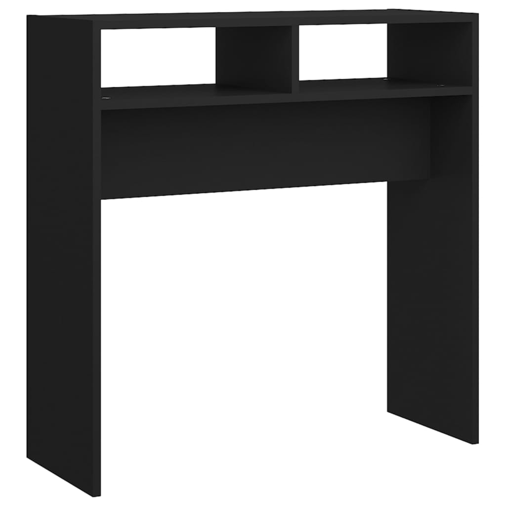 Tavolino Consolle Nero 78x30x80 cm in Legno Multistrato - homemem39