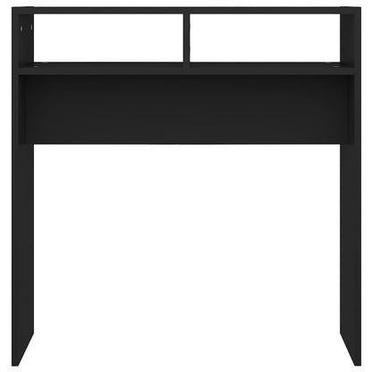 Tavolino Consolle Nero 78x30x80 cm in Legno Multistrato - homemem39
