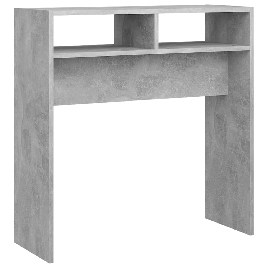 Tavolino Consolle Grigio Cemento 78x30x80cm Legno Multistrato - homemem39