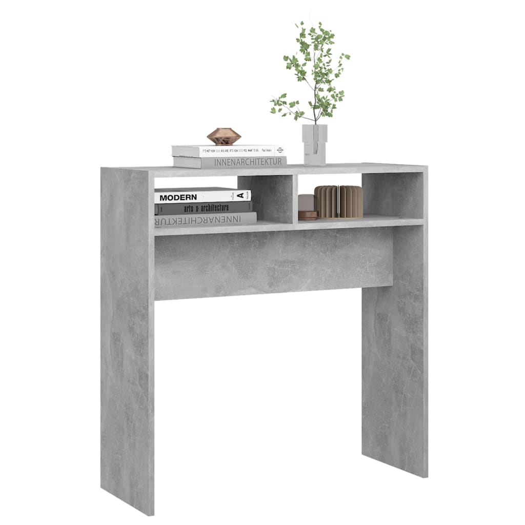 Tavolino Consolle Grigio Cemento 78x30x80cm Legno Multistrato | homemem39