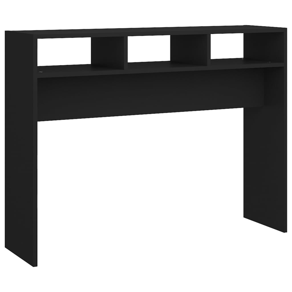 Tavolino Consolle Nero 105x30x80 cm in Legno Multistrato - homemem39