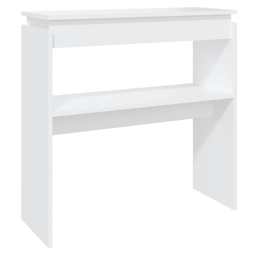 Tavolino Consolle Bianco 80x30x80 cm in Legno Multistrato - homemem39