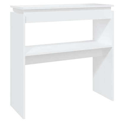 Tavolino Consolle Bianco 80x30x80 cm in Legno Multistrato - homemem39