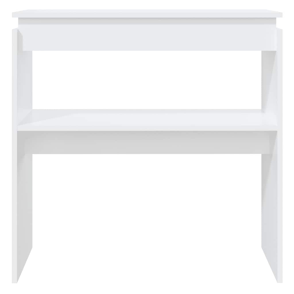 Tavolino Consolle Bianco 80x30x80 cm in Legno Multistrato | homemem39