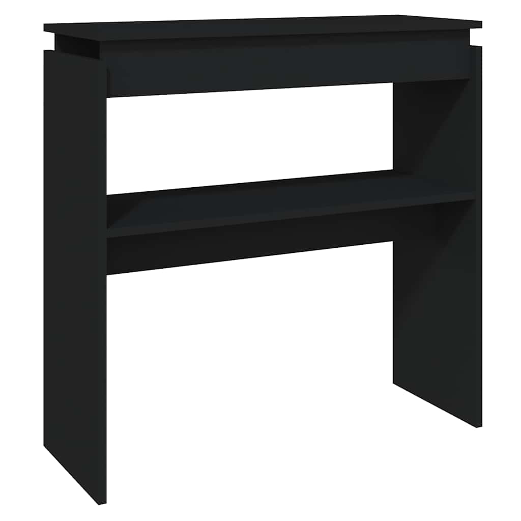 Tavolino Consolle Nero 80x30x80 cm in Legno Multistrato - homemem39