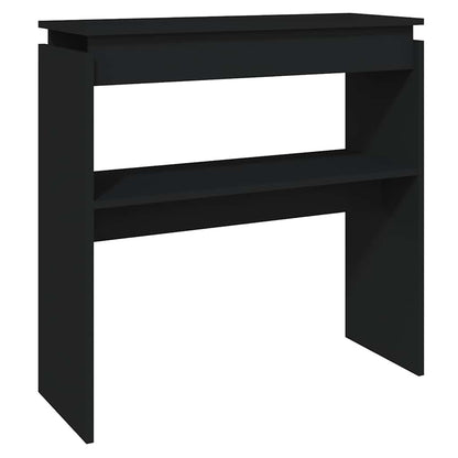 Tavolino Consolle Nero 80x30x80 cm in Legno Multistrato - homemem39