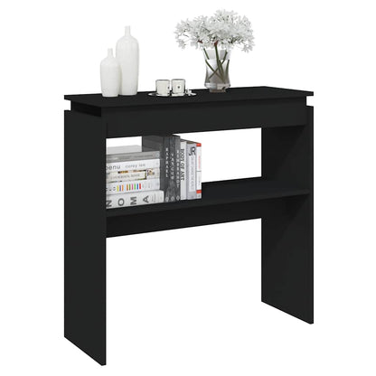 Tavolino Consolle Nero 80x30x80 cm in Legno Multistrato - homemem39