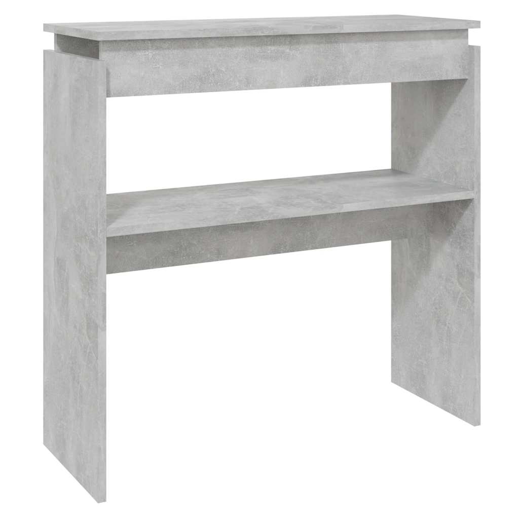 Tavolino Consolle Grigio Cemento 80x30x80cm Legno Multistrato - homemem39