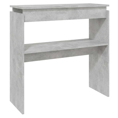 Tavolino Consolle Grigio Cemento 80x30x80cm Legno Multistrato - homemem39
