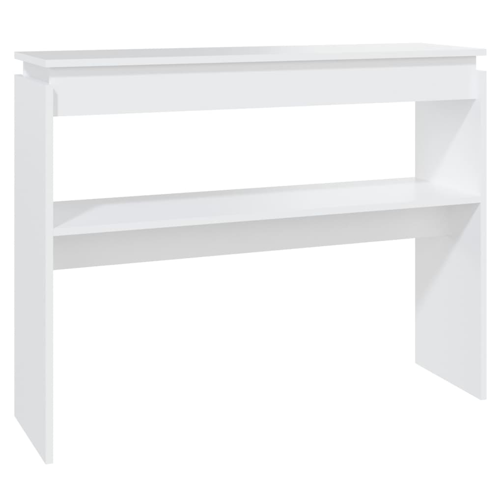 Tavolino Consolle Bianco 102x30x80 cm in Legno Multistrato - homemem39