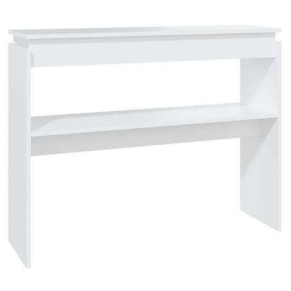 Tavolino Consolle Bianco 102x30x80 cm in Legno Multistrato - homemem39