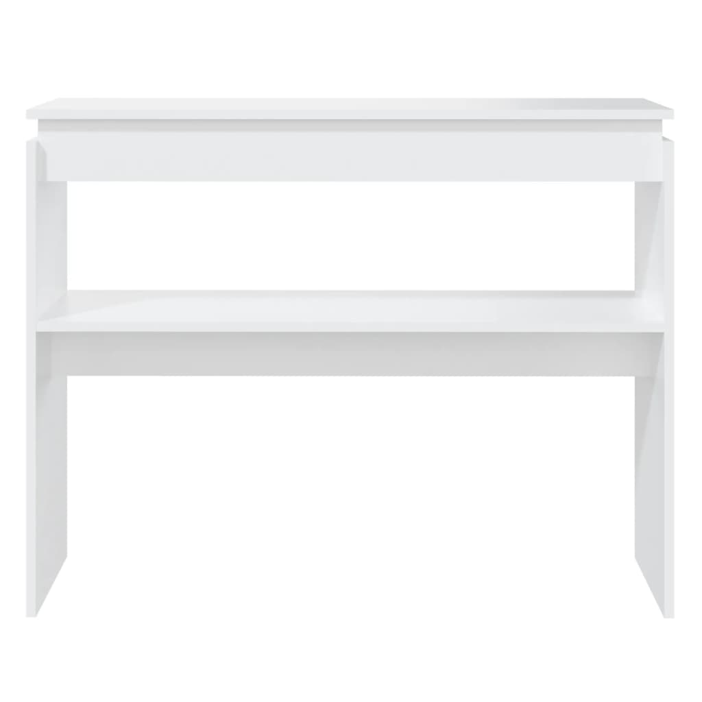 Tavolino Consolle Bianco 102x30x80 cm in Legno Multistrato | homemem39
