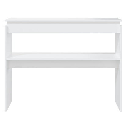 Tavolino Consolle Bianco 102x30x80 cm in Legno Multistrato | homemem39