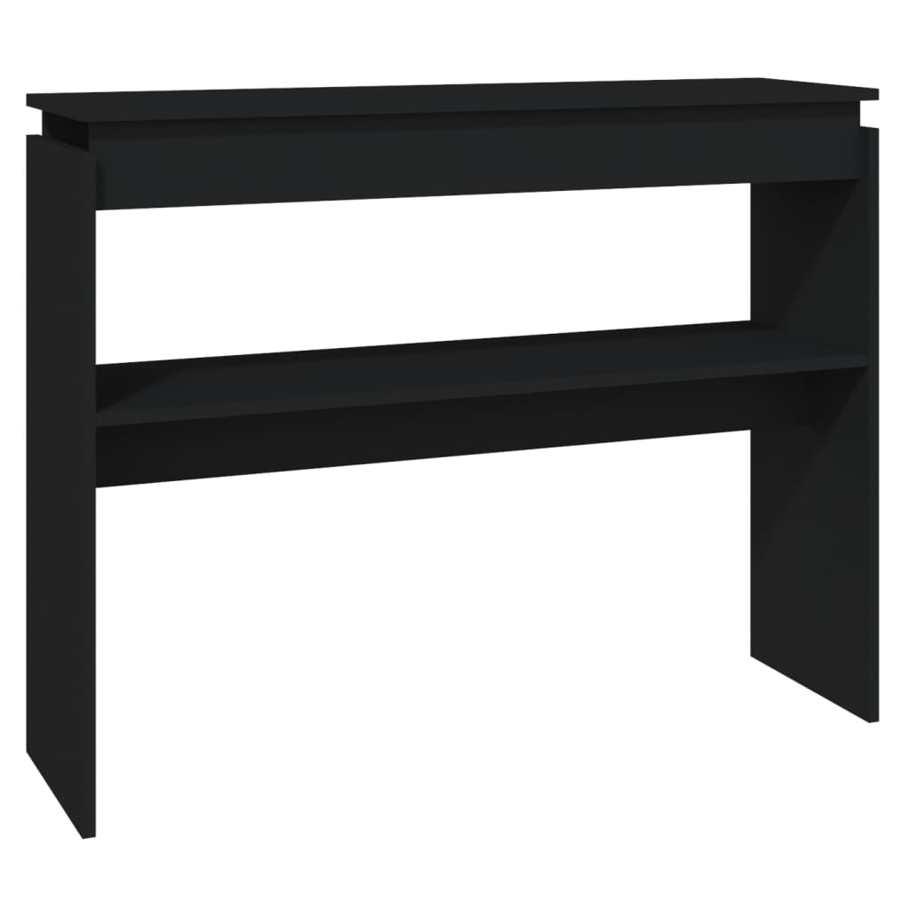 Tavolino Consolle Nero 102x30x80 cm in Legno Multistrato - homemem39