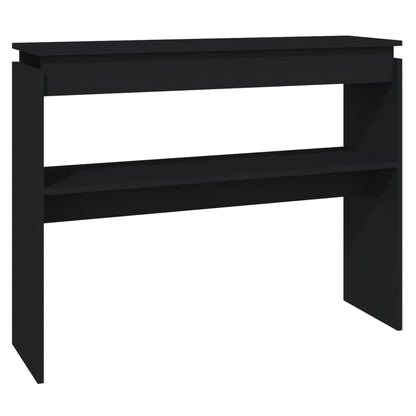 Tavolino Consolle Nero 102x30x80 cm in Legno Multistrato - homemem39