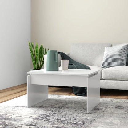 Tavolino da Salotto Bianco 68x50x38 cm Legno Multistrato | homemem39