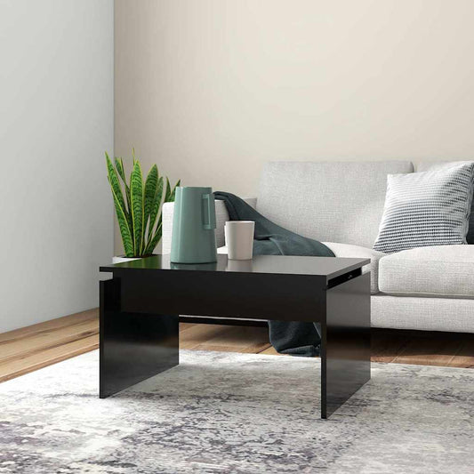 Tavolino da Salotto Nero 68x50x38 cm Legno Multistrato | homemem39