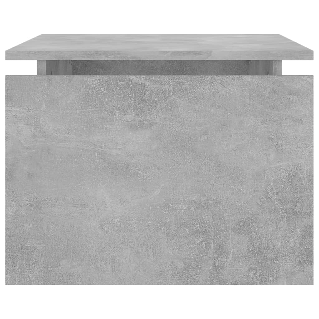 Tavolino da Salotto Grigio Cemento 68x50x38cm Legno Multistrato