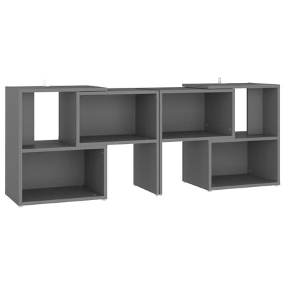 Mobile TV Grigio 104x30x52 cm in Legno Multistrato - homemem39