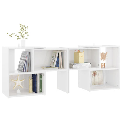 Mobile Porta TV Bianco Lucido 104x30x52 cm in Legno Multistrato - homemem39