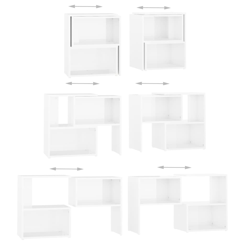 Mobile Porta TV Bianco Lucido 104x30x52 cm in Legno Multistrato - homemem39