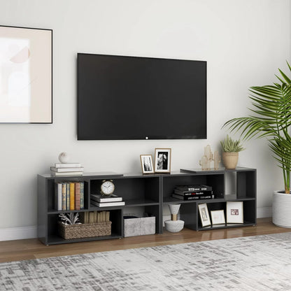 Mobile Porta TV Grigio 149x30x52 cm in Legno Multistrato - homemem39