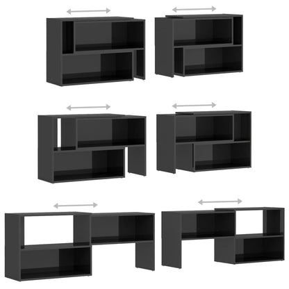 Mobile Porta TV Grigio Lucido 149x30x52 cm in Legno Multistrato