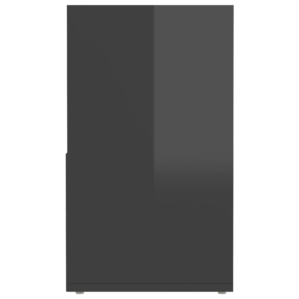 Mobile Porta TV Grigio Lucido 149x30x52 cm in Legno Multistrato - homemem39