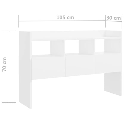Credenza Bianca 120x30,5x70 cm in Legno Multistrato - homemem39